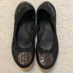 Tory Burch Black Flats